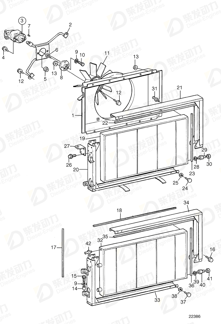 VOLVO Frame part 9958615 Drawing